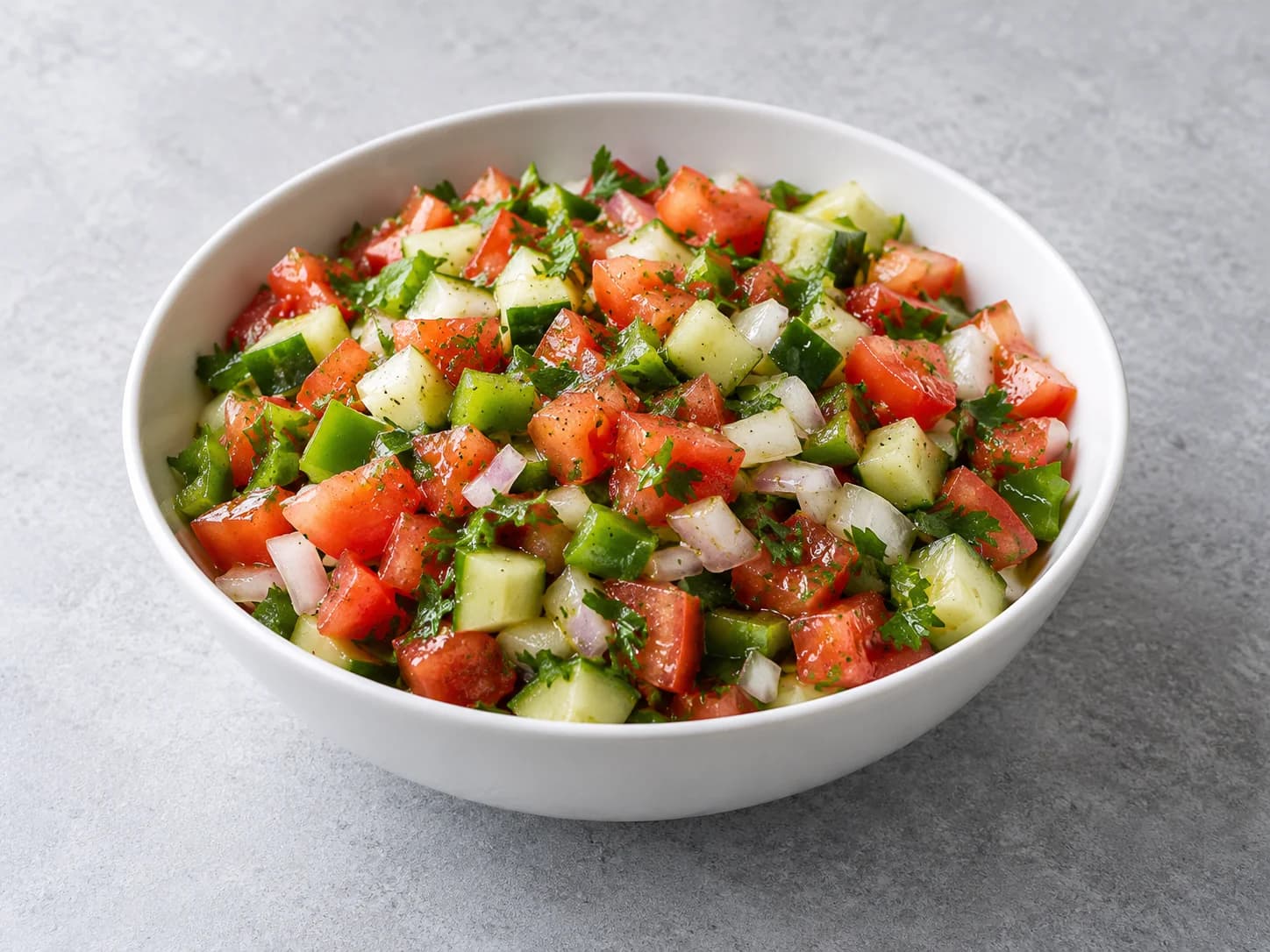 Çoban salata için temsili sunum