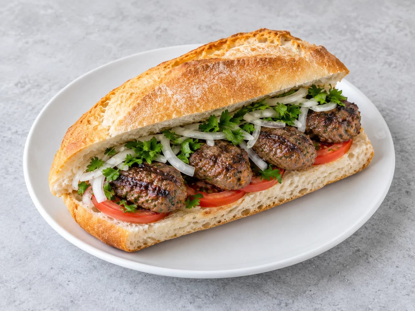 Yarım Ekmek Köfte için temsili sunum